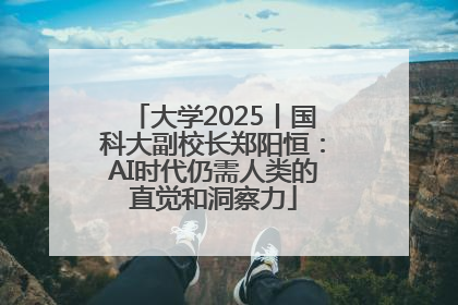 大学2025丨国科大副校长郑阳恒：AI时代仍需人类的直觉和洞察力