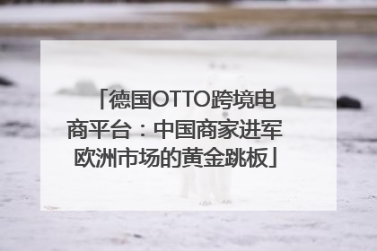 德国OTTO跨境电商平台：中国商家进军欧洲市场的黄金跳板