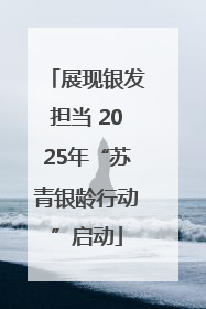 展现银发担当 2025年“苏青银龄行动”启动