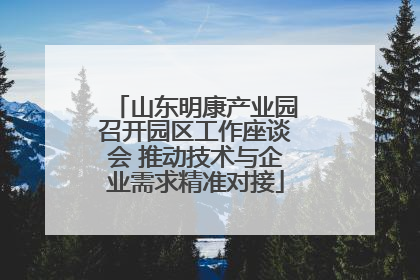 山东明康产业园召开园区工作座谈会 推动技术与企业需求精准对接