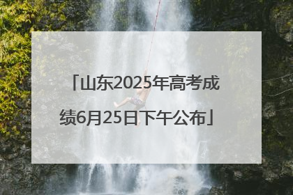 山东2025年高考成绩6月25日下午公布