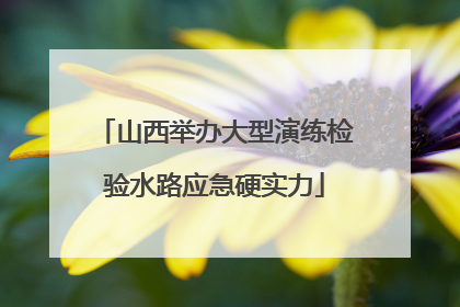 山西举办大型演练检验水路应急硬实力