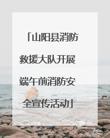 山阳县消防救援大队开展端午前消防安全宣传活动