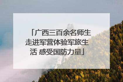 广西三百余名师生走进军营体验军旅生活 感受国防力量