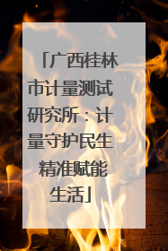 广西桂林市计量测试研究所：计量守护民生 精准赋能生活
