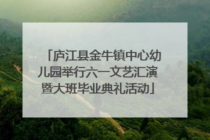 庐江县金牛镇中心幼儿园举行六一文艺汇演暨大班毕业典礼活动