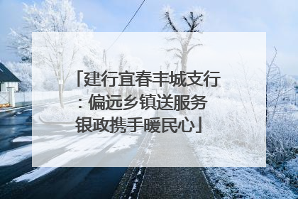 建行宜春丰城支行：偏远乡镇送服务 银政携手暖民心