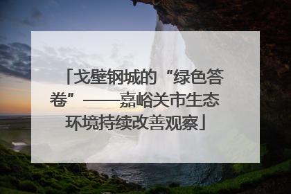 戈壁钢城的“绿色答卷”——嘉峪关市生态环境持续改善观察