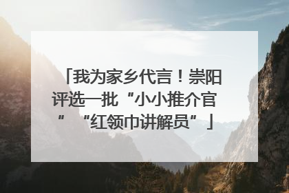 我为家乡代言！崇阳评选一批“小小推介官”“红领巾讲解员”