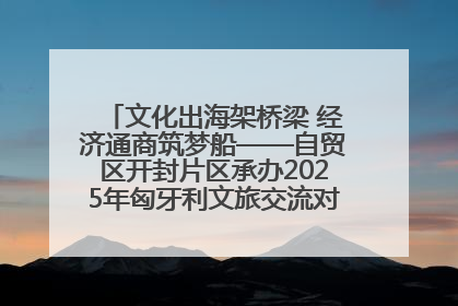 文化出海架桥梁 经济通商筑梦船——自贸区开封片区承办2025年匈牙利文旅交流对接活动专场