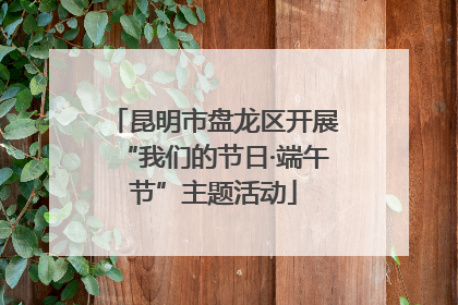 昆明市盘龙区开展“我们的节日·端午节”主题活动