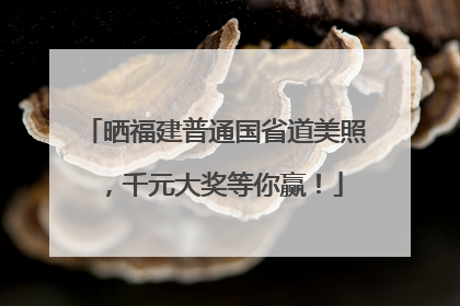 晒福建普通国省道美照，千元大奖等你赢！
