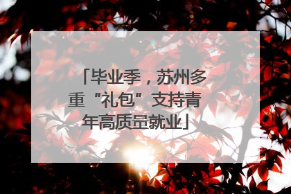 毕业季，苏州多重“礼包”支持青年高质量就业
