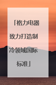 格力电器致力打造制冷领域国际标准