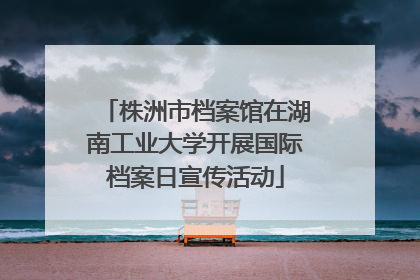 株洲市档案馆在湖南工业大学开展国际档案日宣传活动