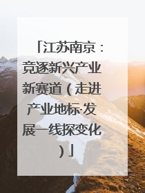 江苏南京：竞逐新兴产业新赛道（走进产业地标·发展一线探变化）