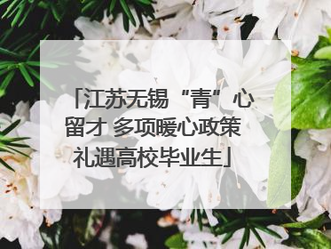 江苏无锡“青”心留才 多项暖心政策礼遇高校毕业生