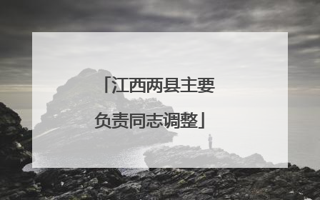 江西两县主要负责同志调整
