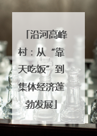 沿河高峰村：从“靠天吃饭”到集体经济蓬勃发展