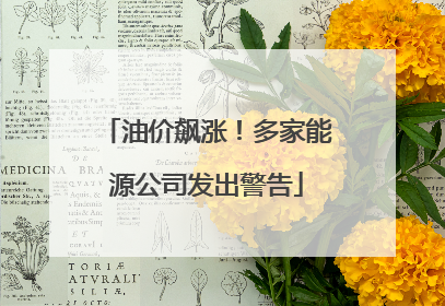 油价飙涨！多家能源公司发出警告