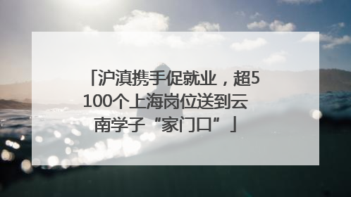 沪滇携手促就业，超5100个上海岗位送到云南学子“家门口”