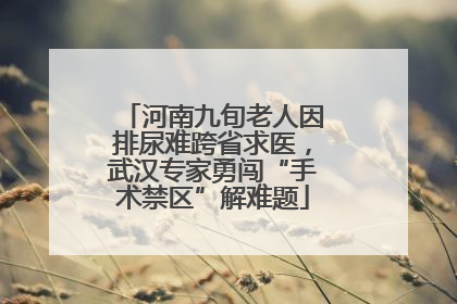 河南九旬老人因排尿难跨省求医，武汉专家勇闯“手术禁区”解难题