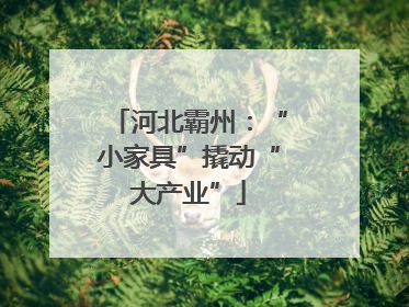 河北霸州：“小家具”撬动“大产业”