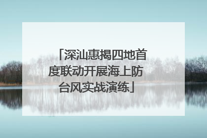 深汕惠揭四地首度联动开展海上防台风实战演练