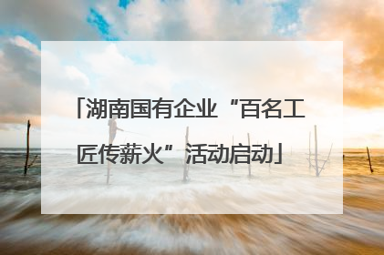 湖南国有企业“百名工匠传薪火”活动启动