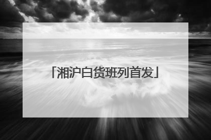 湘沪白货班列首发
