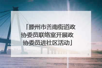滕州市善南街道政协委员联络室开展政协委员进社区活动