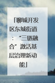 聊城开发区东城街道：“三链融合”激活基层治理新动能