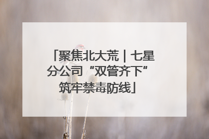 聚焦北大荒｜七星分公司“双管齐下”筑牢禁毒防线