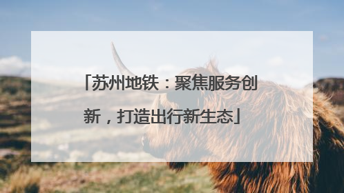 苏州地铁：聚焦服务创新，打造出行新生态