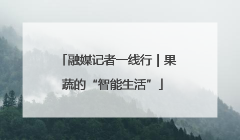 融媒记者一线行｜果蔬的“智能生活”