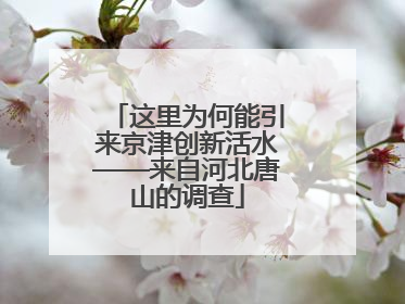 这里为何能引来京津创新活水——来自河北唐山的调查