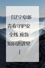辽宁阜新青春守护安全线 应急知识进讲堂
