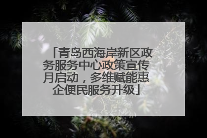 青岛西海岸新区政务服务中心政策宣传月启动，多维赋能惠企便民服务升级