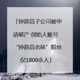 钟薛高子公司被申请破产 创始人账号“钟薛高老林”粉丝仅1800余人
