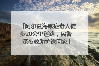 阿尔兹海默症老人徒步20公里迷路，民警深夜救助护送回家