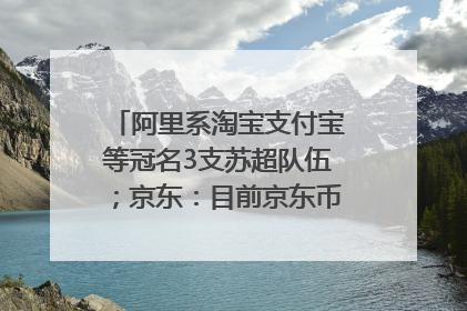阿里系淘宝支付宝等冠名3支苏超队伍；京东：目前京东币链科技并没有开始发行稳定币｜早资道