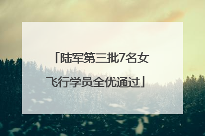 陆军第三批7名女飞行学员全优通过