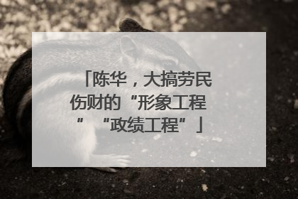 陈华，大搞劳民伤财的“形象工程”“政绩工程”