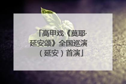 高甲戏《莫耶·延安颂》全国巡演（延安）首演