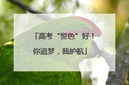 高考“警色”好！你追梦，我护航