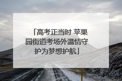 高考正当时 苹果园街道考场外温情守护为梦想护航