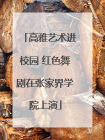 高雅艺术进校园 红色舞剧在张家界学院上演