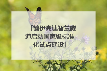 鹤伊高速智慧隧道启动国家级标准化试点建设