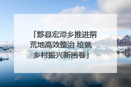黟县宏潭乡推进撂荒地高效整治 绘就乡村振兴新画卷