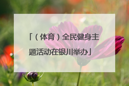 （体育）全民健身主题活动在银川举办
